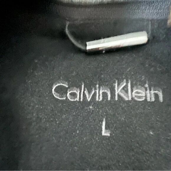 Calvin Klein Men’s Zip/snap Black Pea Coat with Hood size L - Picture 3 of 9